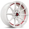 Janta aliaj seventy9 SCF-F 7.0x15 4x100 ET35 WMRIL - White Matt Red Inner Lip