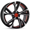 Janta aliaj MAM Leichtmetallräder RS6 7.0x16 5x100 ET38 BFPRI -  Black Front Polished Red Inside