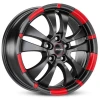 Janta aliaj Ronal R59 7.0x16 5x100 ET38 MCR - Jetblack-Matt-Red Rim