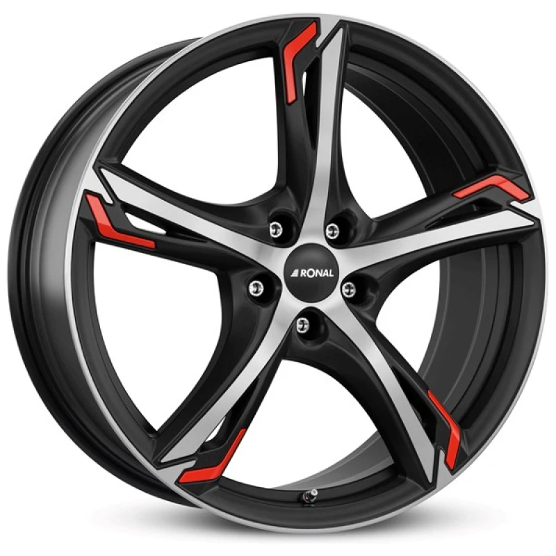 Janta aliaj Ronal R62 red 7.5x17 5x110 ET33 JBFR - Jetblack-Matt-Frontkopiert