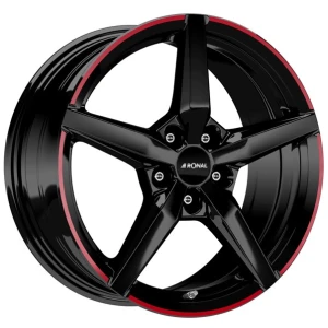 Janta aliaj Ronal R69 7.5x17 5x112 ET52 JBR - Jetblack-Red Rim