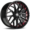 Janta aliaj seventy9 SV-C 8.0x18 5x100 ET40 BGRIL- Black Glossy Red Inner Lip