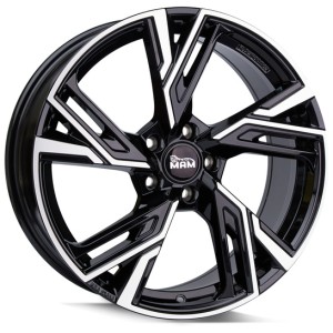 Janta aliaj MAM Leichtmetallräder RS5 8.0x18 5x108 ET40 BFP -  Black Front Polished