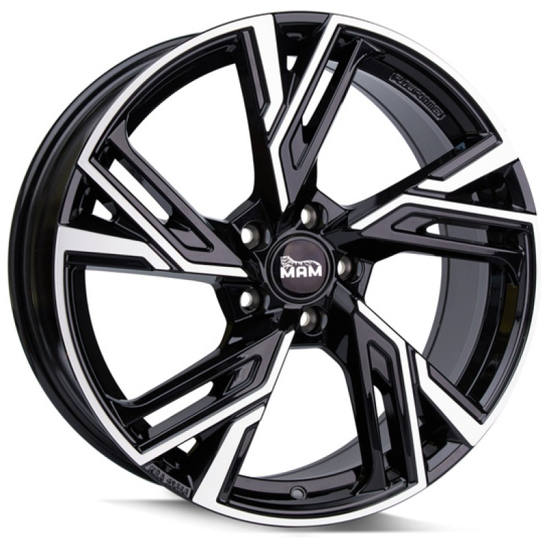 Janta aliaj MAM Leichtmetallräder RS5 8.0x18 5x108 ET40 BFP -  Black Front Polished