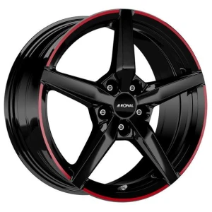 Janta aliaj Ronal R69 8.0x18 5x108 ET45 JBR - Jetblack-Red Rim