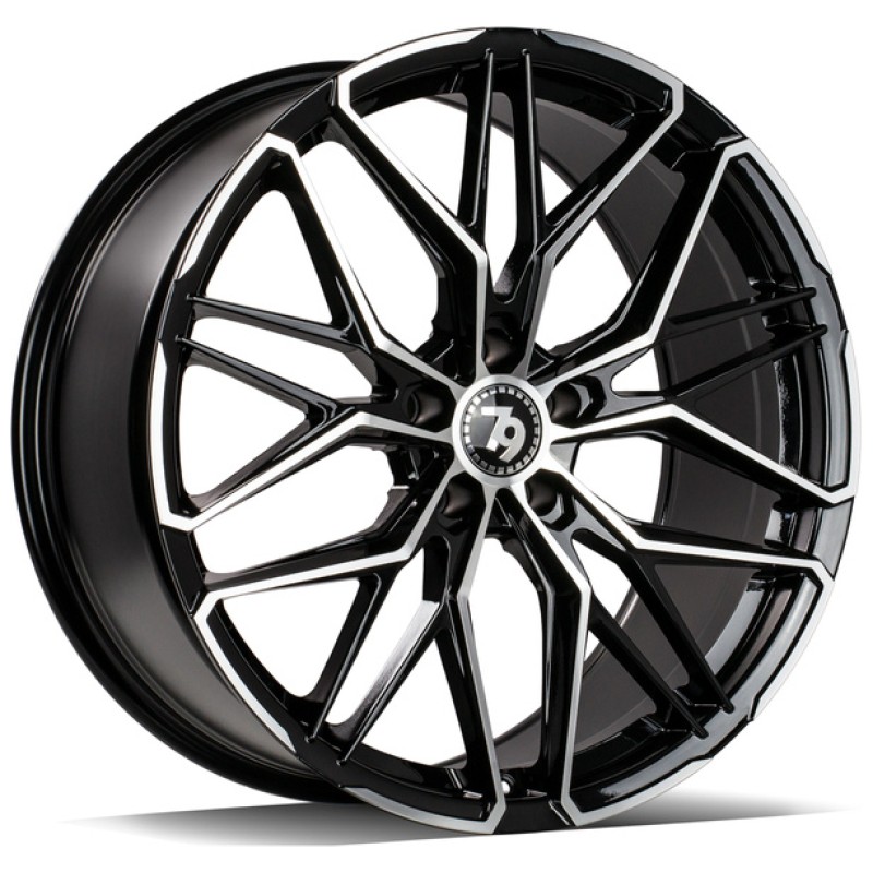 Janta aliaj seventy9 SCF-J 8.0x18 5x112 ET45 BFP - Black Front Polished