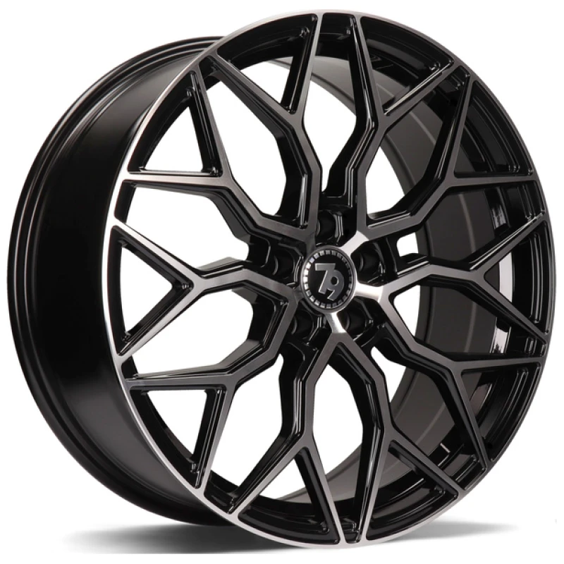 Janta aliaj seventy9 SV-K 8.0x18 5x112 ET35 BFP - Black Front Polished