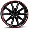 Janta aliaj Borbet LX18 8.0x18 5x112 ET40 BGRR - Black Glossy Rim Red