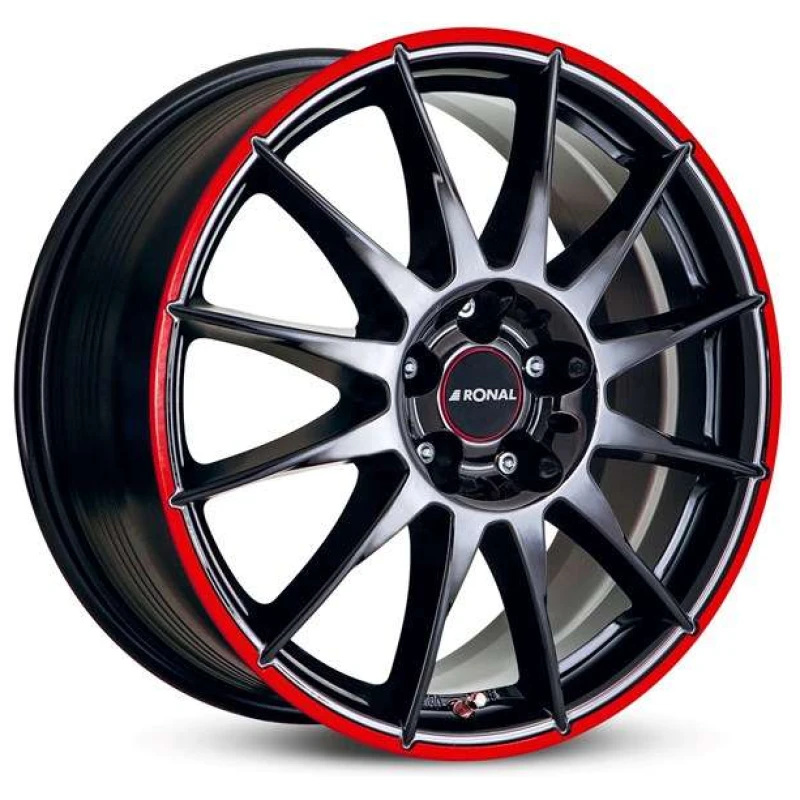 Janta aliaj Ronal R54 8.0x18 5x112 ET35 MCR - Jetblack-Red Rim