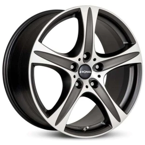 Janta aliaj Ronal R55 8.5x18 5x120 ET45 MBF - Mattschwarz-Frontkopiert