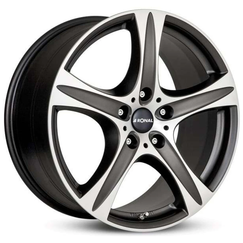 Janta aliaj Ronal R55 8.5x18 5x120 ET45 MBF - Mattschwarz-Frontkopiert