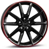 Janta aliaj Borbet LX19 8.0x19 5x112 ET44 BGRR - Black Glossy Rim Red