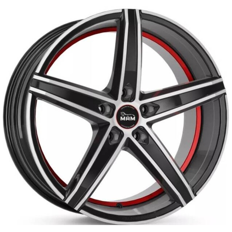 Janta aliaj MAM Leichtmetallräder OX-18 8.5x19 5x112 ET23 BFPRI -  Black Front Polished Red Inside