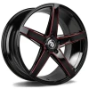 Janta aliaj seventy9 SV-N 8.5x19 5x120 ET30 BGMR - Black Glossy Milled Red