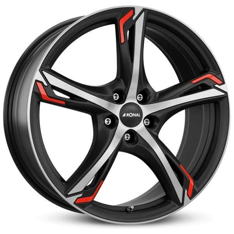 Janta aliaj Ronal R62 red 8.0x19 5x120 ET50 JBFR - Jetblack-Matt-Frontkopiert