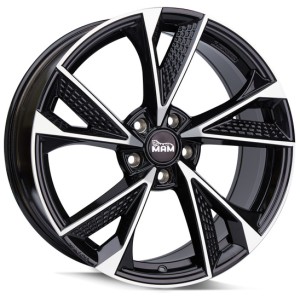 Janta aliaj MAM Leichtmetallräder RS6 8.5x20 5x108 ET40 BFP -  Black Front Polished