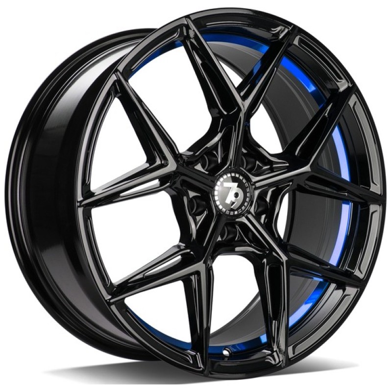 Janta aliaj seventy9 SCF-B 9.0x20 5x112 ET30 BGBIL - Black Glossy Blue Inner Lip