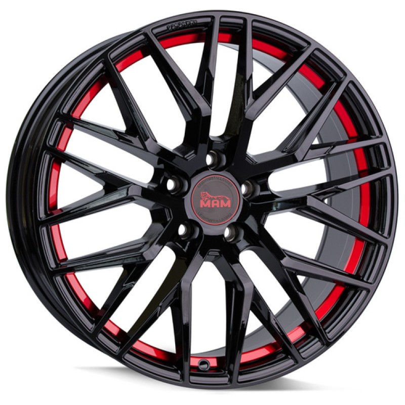 Janta aliaj MAM Leichtmetallräder RS4 8.5x20 5x112 ET30 BPRI -  Black Painted Red Inside