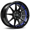 Janta aliaj seventy9 SCF-F 7x15 4x100 ET35 BGBIL - Black Glossy Blue Inner Lip