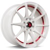 Janta aliaj seventy9 SCF-F 7x15 4x100 ET35 WMRIL - White Matt Red Inner Lip