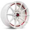 Janta aliaj seventy9 SCF-F 7.0x15 4x100 ET35 WMRIL - White Matt Red Inner Lip