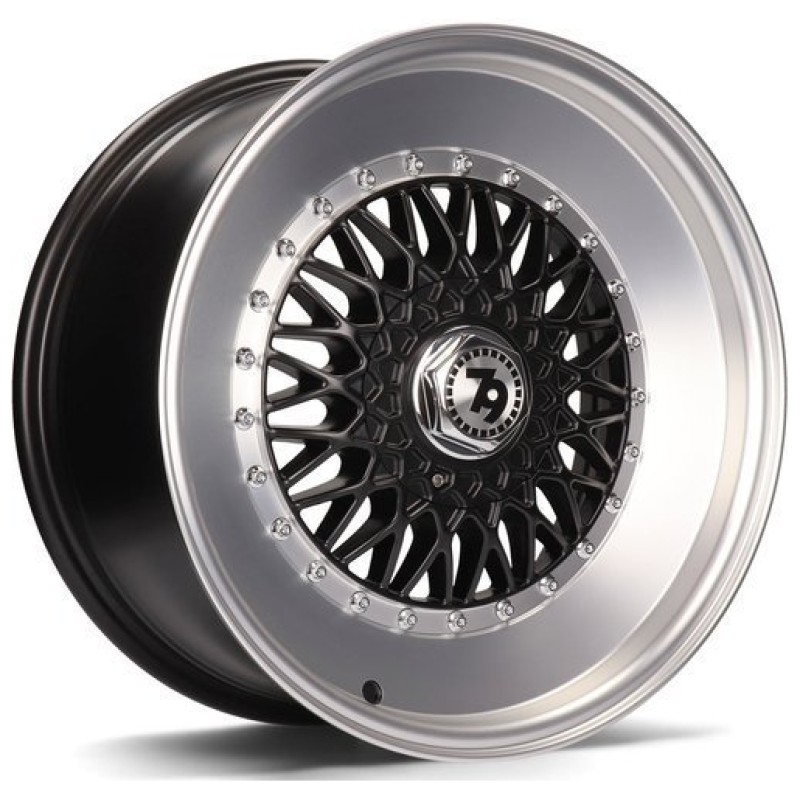 Janta aliaj seventy9 SV-F 7.0x16 4x100 ET35 DMBLP - Matt Black Front Polished Lip Polished