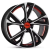 Janta aliaj MAM Leichtmetallräder RS6 7x16 5x100 ET38 BFPRI -  Black Front Polished Red Inside