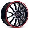 Janta aliaj Ronal R54 7x16 5x100 ET38 MCR - Jetblack-Red Rim