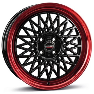 Janta aliaj Borbet B 7.0x17 4x100 ET38 BRR - Black Rim Red