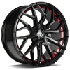 Janta aliaj seventy9 SV-C 7.5x17 5x112 ET40 BGRIL- Black Glossy Red Inner Lip
