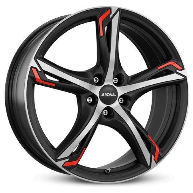 Janta aliaj Ronal R62 red 7.5x17 5x112 ET52 JBFR - Jetblack-Matt-Frontkopiert