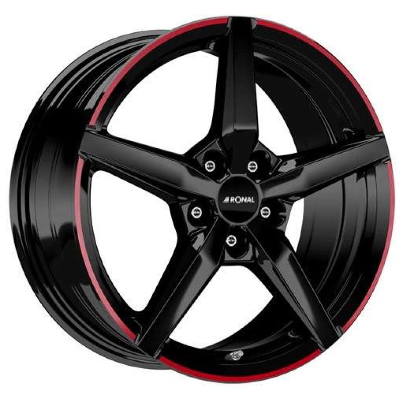 Janta aliaj Ronal R69 7.5x17 5x112 ET35 JBR - Jetblack-Red Rim