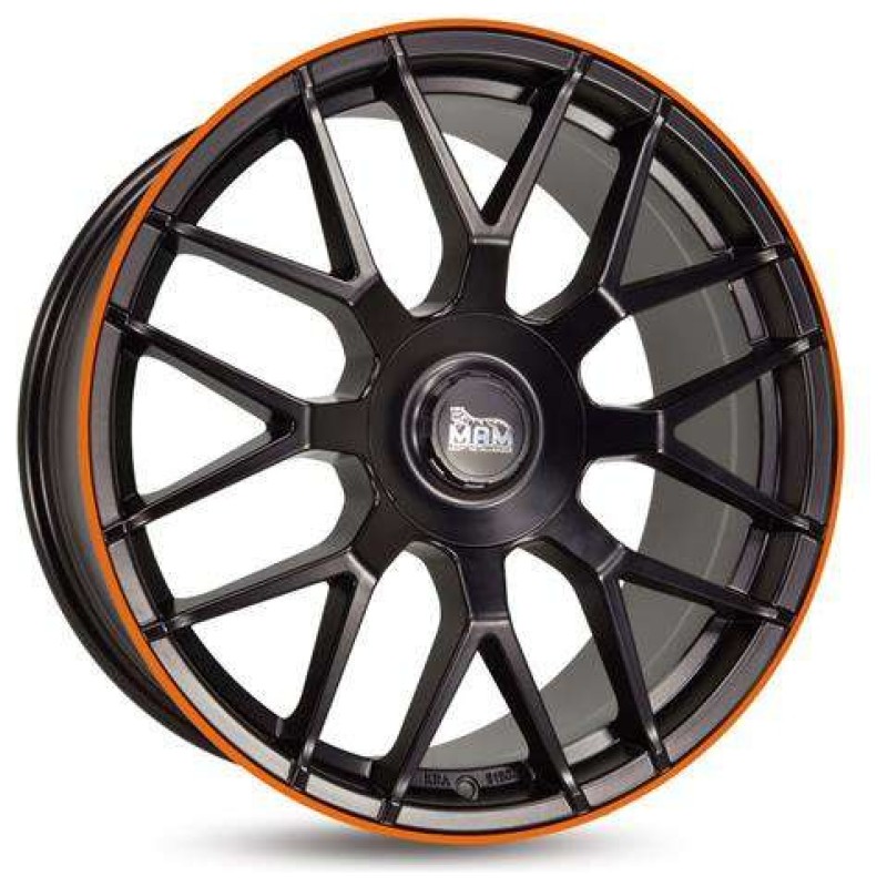 Janta aliaj MAM Leichtmetallräder GT1 8.0x18 5x100 ET45 MBLO - Matt black lip orange