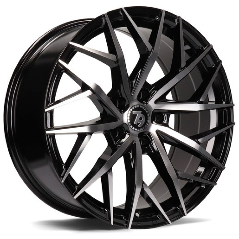 Janta aliaj seventy9 SV-C 8.0x18 5x100 ET40 BFP - Black Front Polished