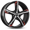 Janta aliaj Ronal R62 red 7.5x18 5x100 ET35 JBFR - Jetblack-Matt-Frontkopiert