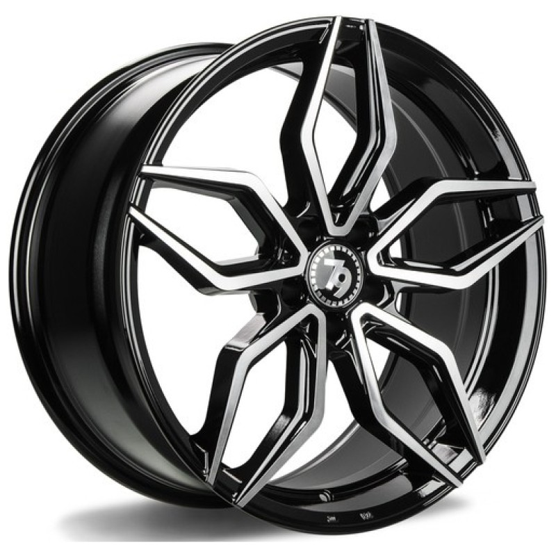 Janta aliaj seventy9 SCF-D 8.0x18 5x112 ET35 BFP - Black Front Polished