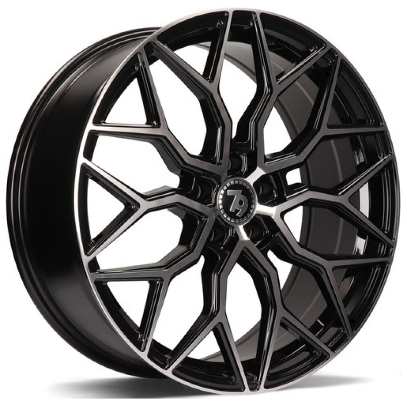 Janta aliaj seventy9 SV-K 8.0x18 5x112 ET35 BFP - Black Front Polished