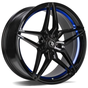 Janta aliaj seventy9 SV-A 8.0x18 5x120 ET30 BGBIL - Black Glossy Blue Inner Lip