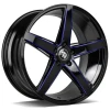 Janta aliaj seventy9 SV-N 8.0x18 5x120 ET30 BGBR - black glossy milled blue