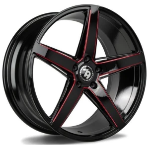 Janta aliaj seventy9 SV-N 8.0x18 5x120 ET30 BGMR - Black Glossy Milled Red