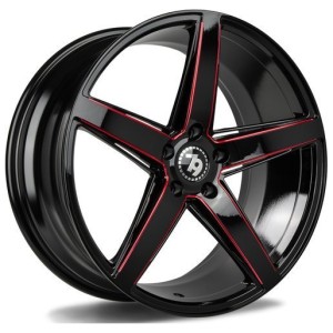Janta aliaj seventy9 SV-N 9.0x18 5x120 ET35 BGMR - Black Glossy Milled Red