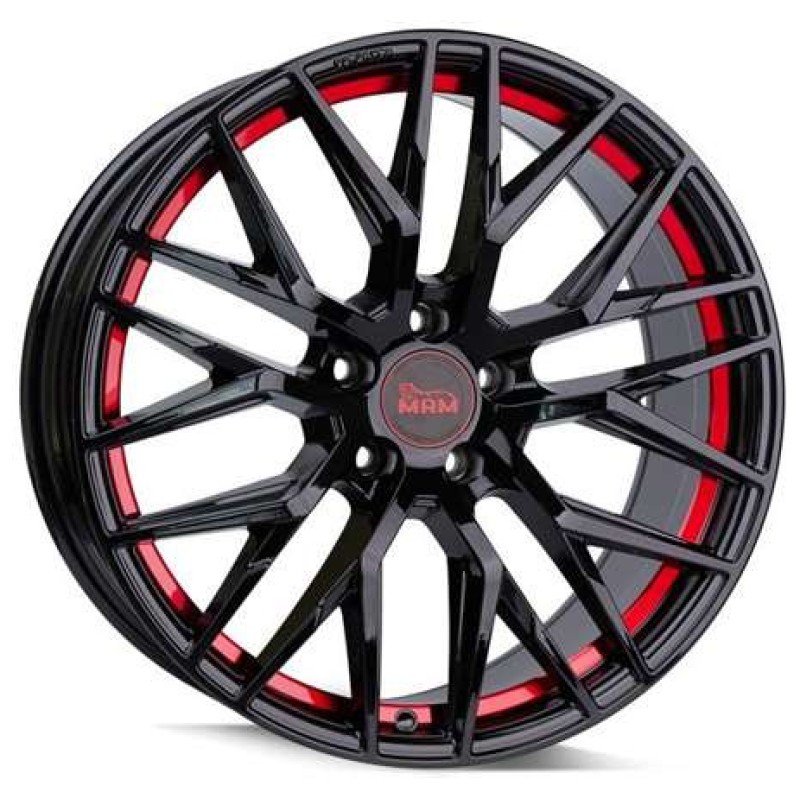 Janta aliaj MAM Leichtmetallräder RS4 8.0x18 5x120 ET35 BPRI - Black Painted Red Inside