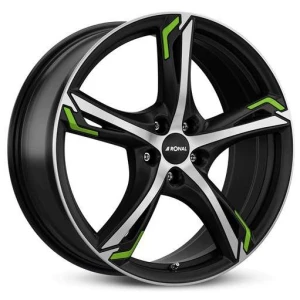 Janta aliaj Ronal R62 green 7.5x18 5x120 ET35 JBFG - Jetblack-Matt-Frontkopiert
