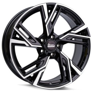Janta aliaj MAM Leichtmetallräder RS5 8.5x19 5x108 ET45 BFP - Black Front Polished