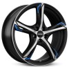 Janta aliaj Ronal R62 blue 8x19 5x110 ET33 JBFB - Jetblack-Matt-Frontkopiert