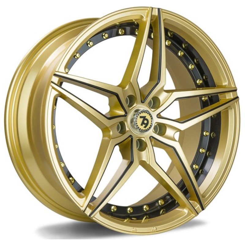 Janta aliaj seventy9 SV-AR 9.5x19 5x112 ET38 GBLMB - Gold Black Lip Milled Black