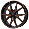Janta aliaj Brock B40 8.0x19 5x112 ET49 BOM - Black Orange Matt