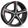 Janta aliaj Ronal R62 red 8x19 5x112 ET25 JBFR - Jetblack-Matt-Frontkopiert