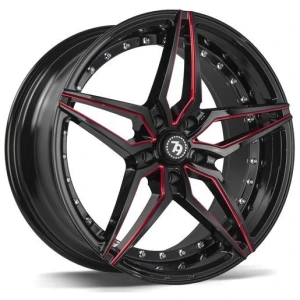 Janta aliaj seventy9 SV-AR 8.5x19 5x120 ET30 BGMR - Black Glossy Milled Red