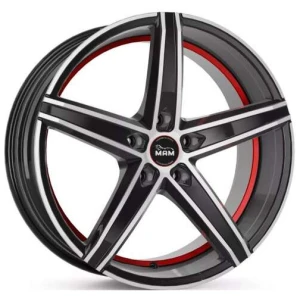 Janta aliaj MAM Leichtmetallräder OX-18 8.5x19 5x120 ET35 BFPRI -  Black Front Polished Red Inside